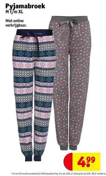 Kruidvat Pyjamabroek M t/m XL aanbieding