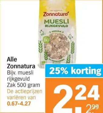 Albert Heijn Alle Zonnatura 500g aanbieding