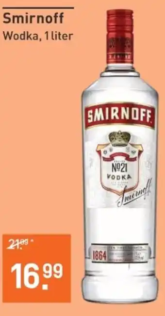 Albert Heijn Smirnoff Wodka, 1 liter aanbieding