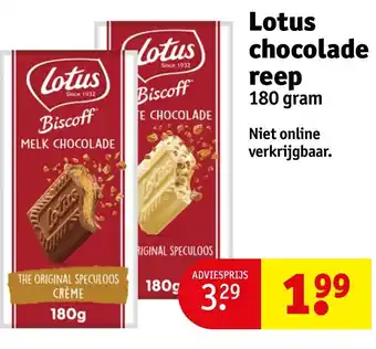 Kruidvat Lotus chocolade 180 gram aanbieding