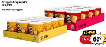 Kruidvat Pringles tray mini's 480 gram aanbieding