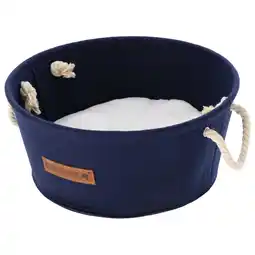 Pets Place Pets Dreamteam Mand Rond Vilt - Dierenmand - Ø39x17 cm Navy aanbieding