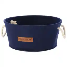 Pets Place Pets Dreamteam Mand Rond Vilt - Dierenmand - Ø39x17 cm Navy aanbieding