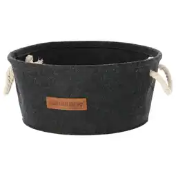 Pets Place Pets Dreamteam Mand Rond Vilt - Dierenmand - Ø39x17 cm Antraciet aanbieding