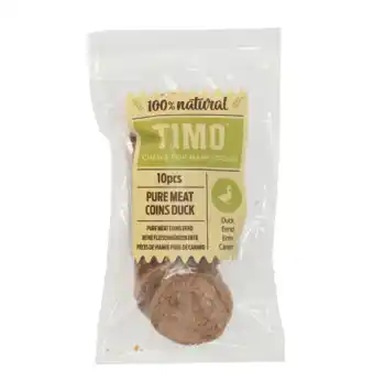 Pets Place Timo Pure Meat Coins - Hondensnacks - Eend 5.2 cm 10 stuks Vanaf >3 Maanden aanbieding