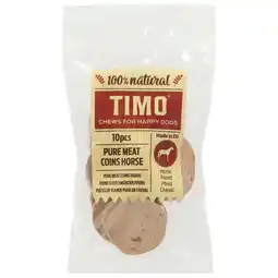 Pets Place Timo Pure Meat Coins - Hondensnacks - Paard 5.2 cm 10 stuks Vanaf >3 Maanden aanbieding