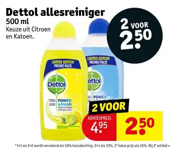 Kruidvat Dettol allesreiniger 500ml aanbieding