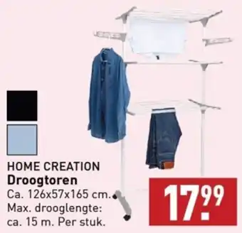 ALDI HOME CREATION Droogtoren Ca. 126x57x165 cm. aanbieding