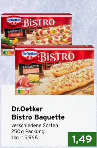 Vomar Voordeelmarkt Dr.Oetker Bistro Baguette 250g aanbieding