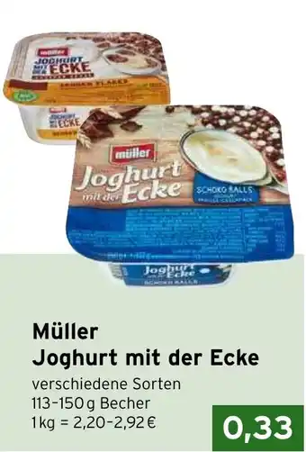 Vomar Voordeelmarkt Müller Joghurt mit der Ecke 113-150g aanbieding