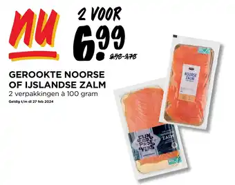 Jumbo GEROOKTE NOORSE OF IJSLANDSE ZALM 100g aanbieding