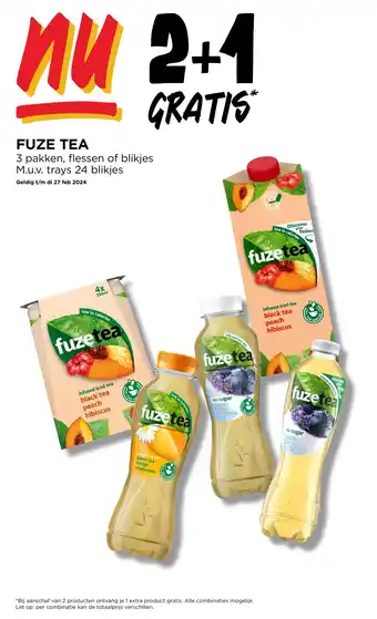 Jumbo FUZE TEA 3 pakken, flessen of blikjes aanbieding