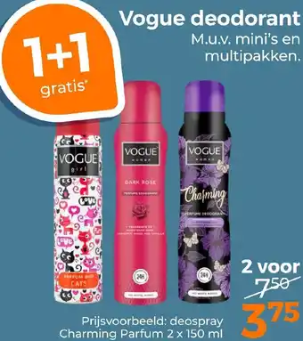 Trekpleister Vogue deodorant aanbieding