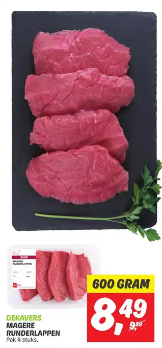 Dekamarkt MAGERE RUNDERLAPPEN 600g aanbieding
