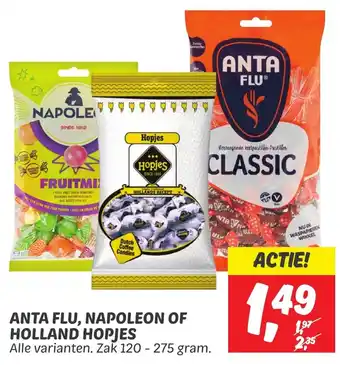Dekamarkt ANTA FLU, NAPOLEON OF HOLLAND HOPJES 120-275g aanbieding