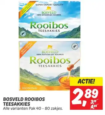 Dekamarkt BOSVELD ROOIBOS TEESAKKIES aanbieding