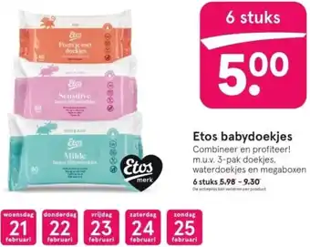 Etos babydoekjes aanbieding