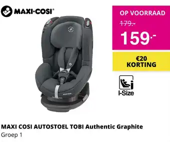 Baby & Tiener Maxi Cosi Autostoel Tobi Authentic Graphite aanbieding