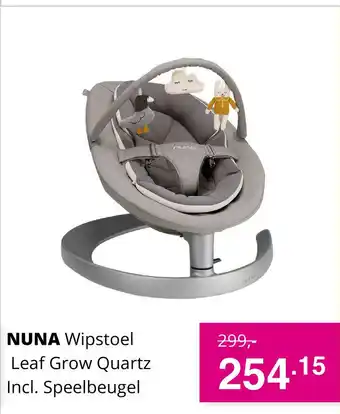 Baby & Tiener NUNA Wipstoel Leaf Grow Quartz Incl. Speelbeugel aanbieding