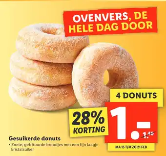 Lidl Gesuikerde 4 donuts aanbieding