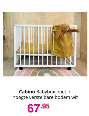 Baby & Tiener Cabino Babybox Imet in hoogte verstelbare bodem wit aanbieding