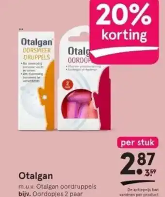 Etos Otalgan Oordopjes 2 paar aanbieding