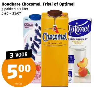 Poiesz Houdbare Chocomel, Fristi of Optimel aanbieding