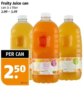 Poiesz Fruity Juice can à 2 liter aanbieding