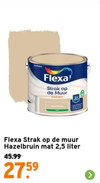 GAMMA Flexa Strak op de muur Hazelbruin mat 2,5 liter aanbieding