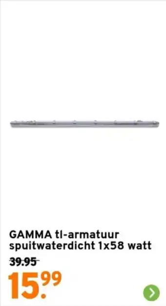 GAMMA tl-armatuur spuitwaterdicht 1x58 watt aanbieding