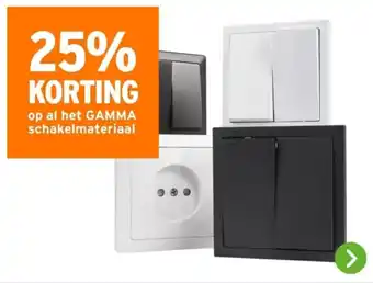 GAMMA op al het schakelmateriaal aanbieding