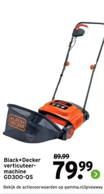 GAMMA Black+Decker verticuteermachine GD300-QS aanbieding