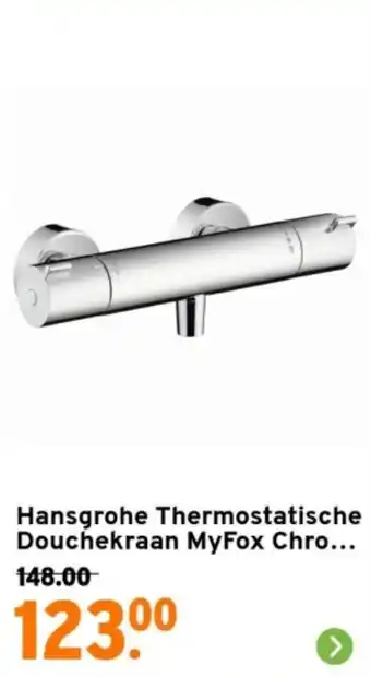 GAMMA Hansgrohe Thermostatische Douchekraan MyFox Chroom... aanbieding
