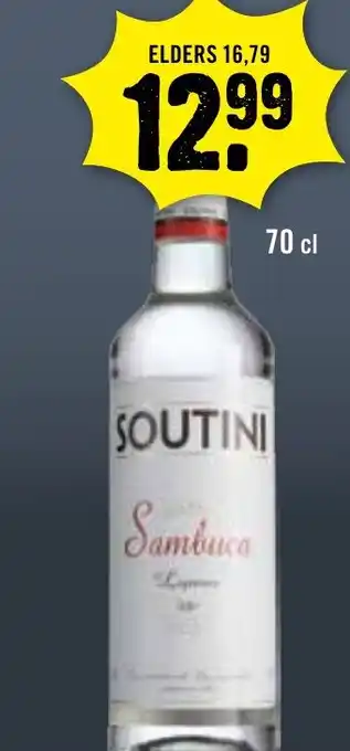 Dirck 3 SOUTINI Sambuca 70 cl aanbieding