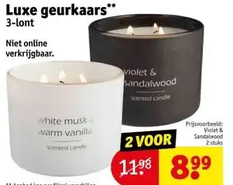 Kruidvat Luxe geurkaars*** 3-lont aanbieding