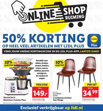 Lidl ONLINE SHOPRUIMING aanbieding