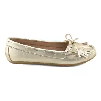 Spartoo Mocassins Casual Mocasines Kiovas doradas de piel by aanbieding