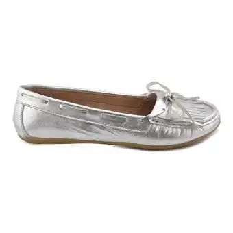 Spartoo Mocassins Casual Mocasines Kiovas plateadas de piel by aanbieding