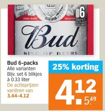 Albert Heijn Bud 6-packs aanbieding