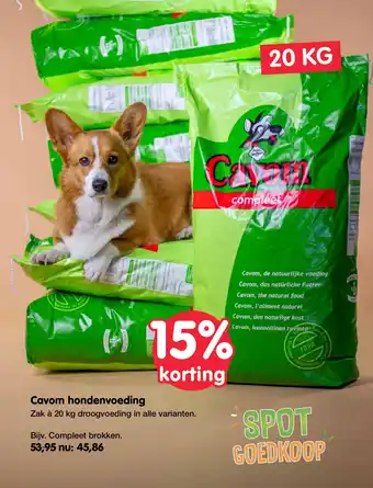 Jumper Cavom hondenvoeding 20 KG aanbieding