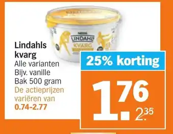 Albert Heijn Lindahls kvarg aanbieding