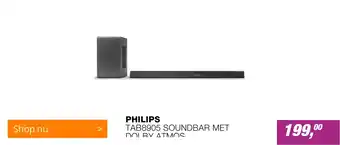 EP PHILIPS TAB8905 SOUNDBAR MET DOLBY ATMOS aanbieding