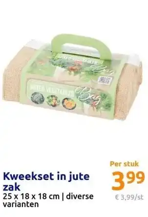 Action Kweekset in jute zak aanbieding