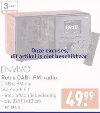 ALDI Retro DAB+ FM-radio aanbieding