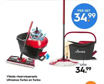 Blokker Vileda vloerwissersets Ultramax Turbo en Turbo aanbieding