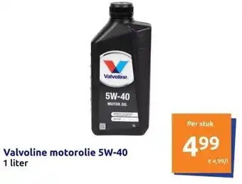 Action Valvoline motorolie 5W-40 aanbieding