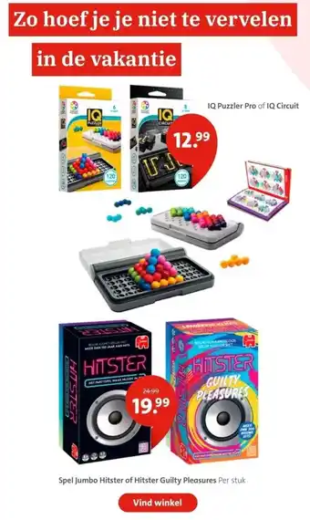 Bruna Spel Jumbo Hitster of Hitster Guilty Pleasures per stuk aanbieding