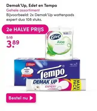 DA Demak'Up, Edet en Tempo Gehele assortiment aanbieding
