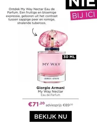 ICI Paris XL Giorgio Armani My Way Nectar Eau de Parfum aanbieding