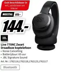 MediaMarkt Live 770NC Zwart Draadloze koptelefoon • Noise Cancelling aanbieding